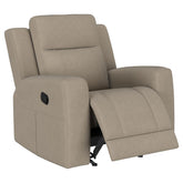 Orleans Furniture - Coaster - Brentwood Upholstered Recliner Chair Taupe - 610283